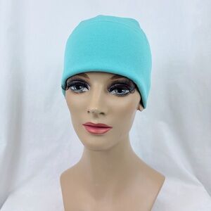 Aqua Blue Athletic Beanie Hat